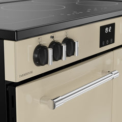 90cm Ceramic Belling Range Cooker, Cream - Farmhouse 90E - London Houseware - 3