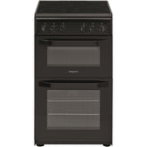 Double Electric Cooker Oven And Hob, Black – Hotpoint HD5V92KCB/UK - London Houseware - 1