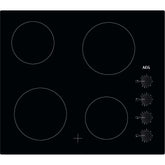 60cm Radiant 4 Zone Electric Ceramic Hob, Black - AEG HK614000CB - Naamaste London Homewares - 1