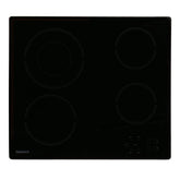 58cm Black 4 Zone Electric Ceramic Hob - Hotpoint HR612CH - Naamaste London Homewares - 1