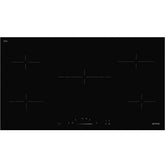 90cm 5 Zone Electric Ceramic Hob, Black Frameless - Smeg SE495ETD Naamaste London Homewares - 1