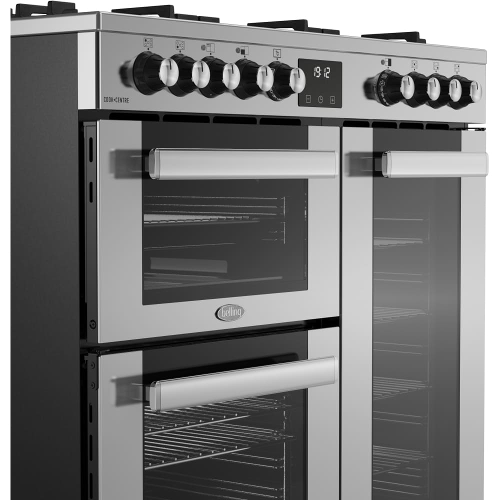 90cm Dual Fuel Cooker, Stainless Steel - Belling RCA COOKCENTRE 90DF - London Houseware - 2