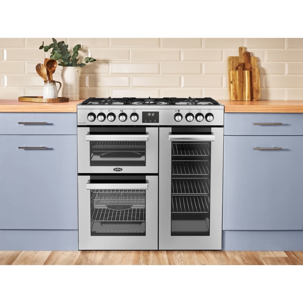 90cm Dual Fuel Cooker, Stainless Steel - Belling RCA COOKCENTRE 90DF - London Houseware - 10