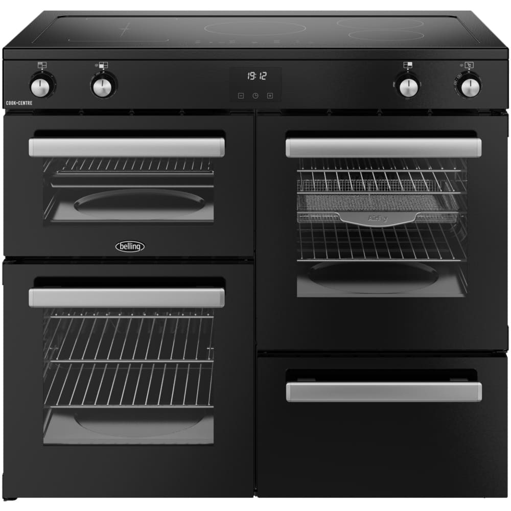 100cm Induction Belling Range Cooker, Black - RCA COOKCENTRE 100Ei - London Houseware - 1