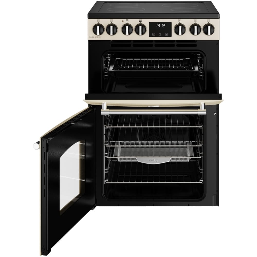 Ceramic Electric Cooker with Double Oven, Cream - Belling Farmhouse 60E - London Houseware - 3