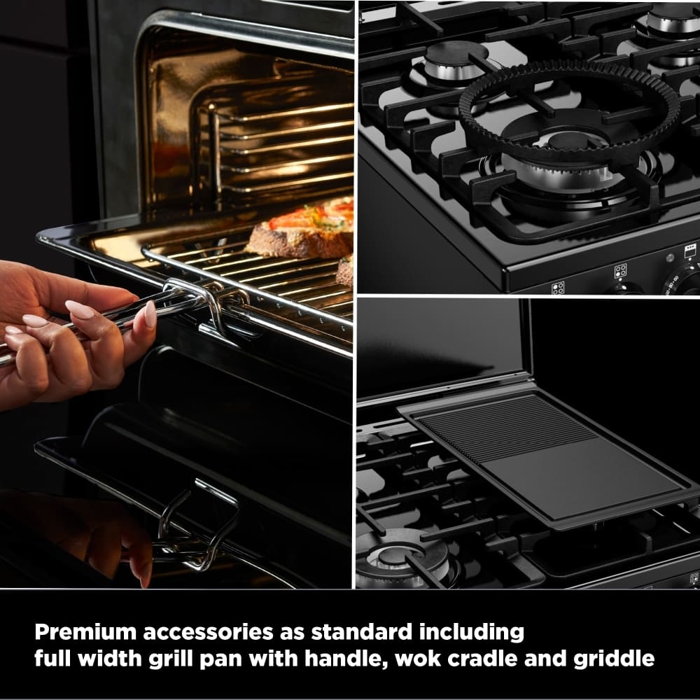 Dual Fuel Cooker with Double Oven, Grey, A Rated - Stoves DXMRARICH 60DF - London Houseware - 19