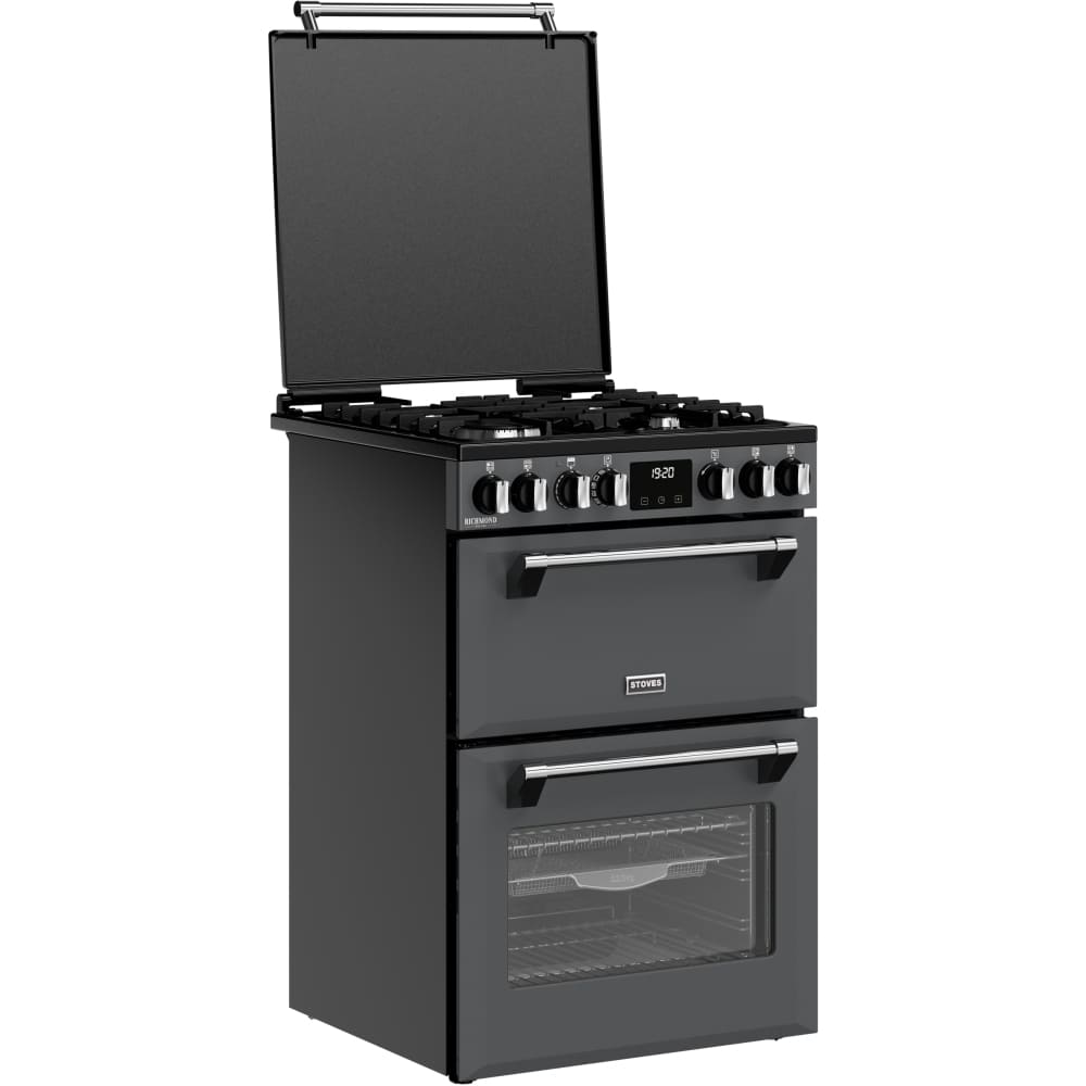 Dual Fuel Cooker with Double Oven, Grey, A Rated - Stoves DXMRARICH 60DF - London Houseware - 6