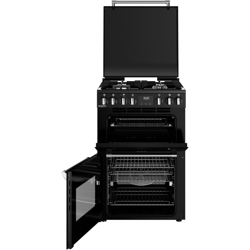 Dual Fuel Cooker with Double Oven, Black - Stoves DXMRARICH 60DF - London Houseware - 6