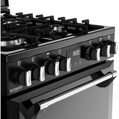 Dual Fuel Cooker with Double Oven, Black - Stoves DXMRARICH 60DF - London Houseware - 3