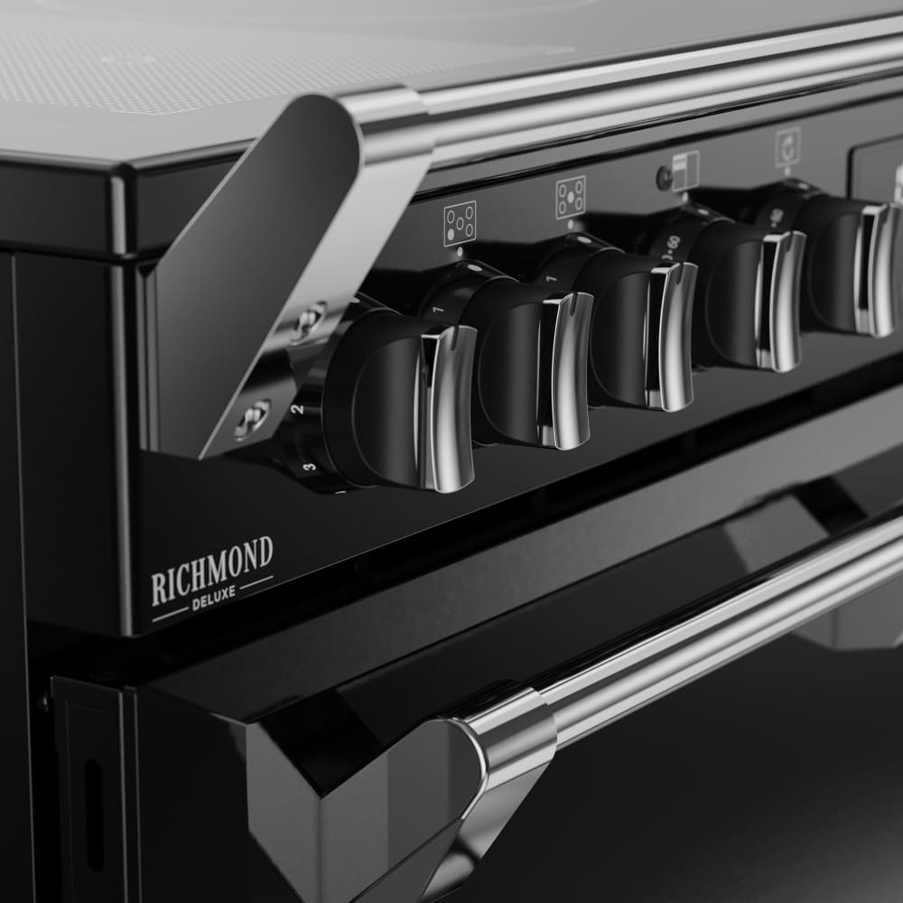 90cm Induction Stoves Range Cooker, Black, A Rated - DX RCA RICH 90Ei RTY - London Houseware - 5