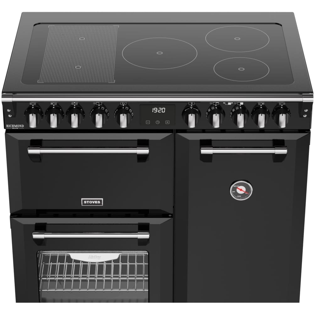 90cm Induction Stoves Range Cooker, Black, A Rated - DX RCA RICH 90Ei RTY - London Houseware - 7