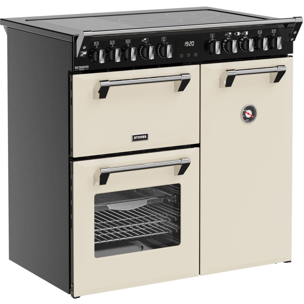 90cm Induction Stoves Range Cooker, Cream, A Rated - DX RCA RICH 90Ei RTY - London Houseware - 2