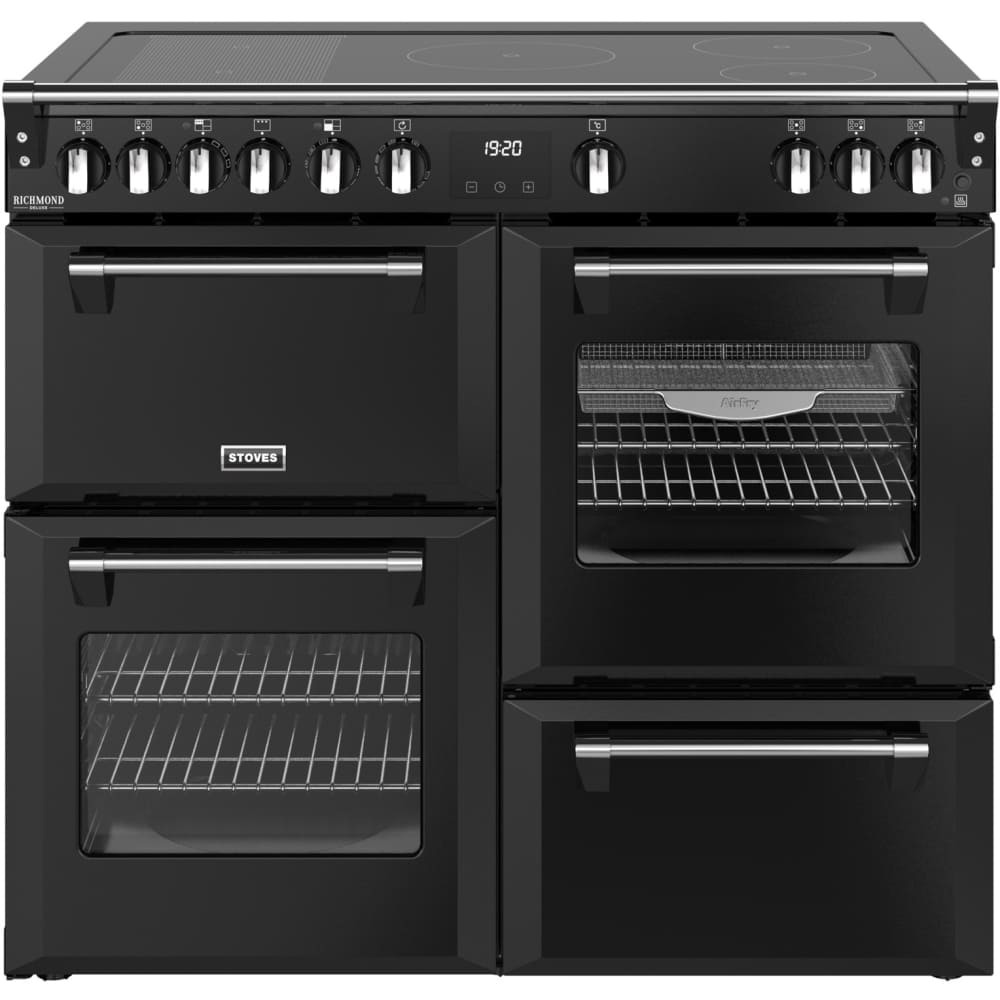 100cm Induction Stoves Range Cooker, Black, A Rated - DX RCA RICH 100Ei RTY - London Houseware - 1