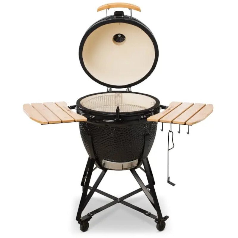 59cm Grande Charcoal BBQ Grills, Black Pack - Kamado Bono - Naamaste London Homewares - 12