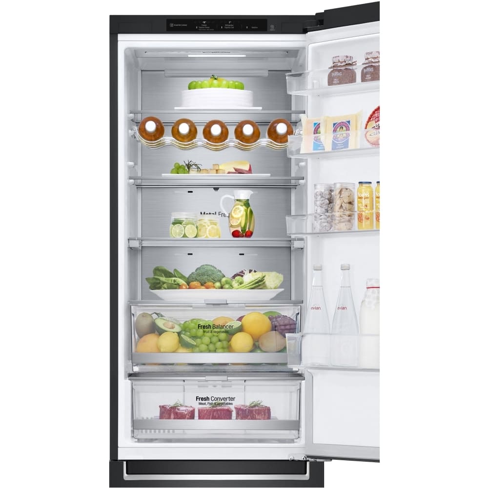 384L No Frost Black Fridge Freezer, 70/30 Freestanding - LG GBB92MCB2P - London Houseware - 7