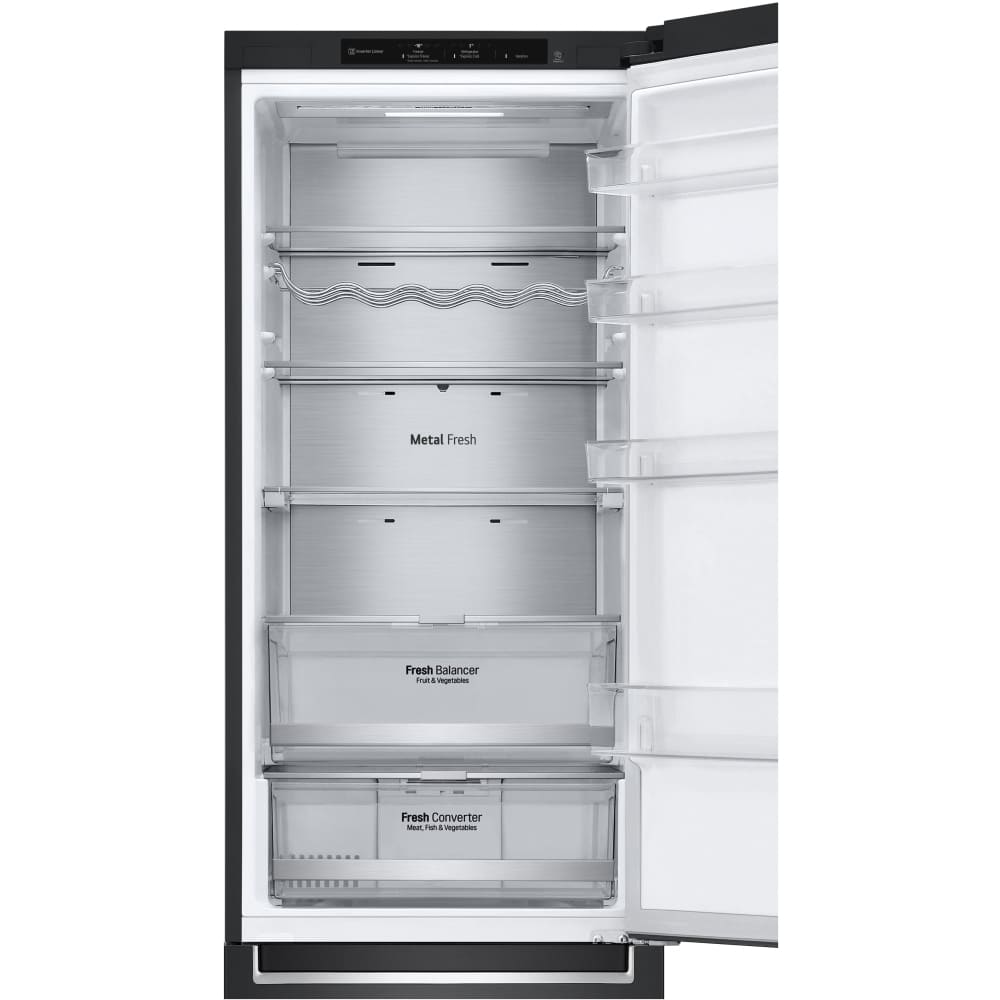 384L No Frost Black Fridge Freezer, 70/30 Freestanding - LG GBB92MCB2P - London Houseware - 5