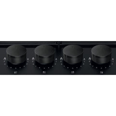 58cm Black 4 Burner Gas Hob - Hotpoint PPH 60P F NB - Naamaste London Homewares - 2