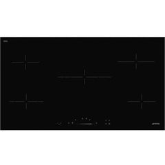 90cm 5 Zone Electric Ceramic Hob, Black Frameless - Smeg SE495ETD Naamaste London Homewares - 1