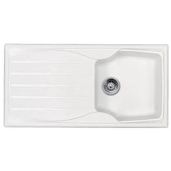 White 1.0 Bowl Kitchen Sink - SIA10WH - London Houseware - 1