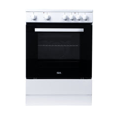 60cm Electric Cooker Oven and Hob/Freestanding, White – SIA ESCA61W - London Houseware - 1